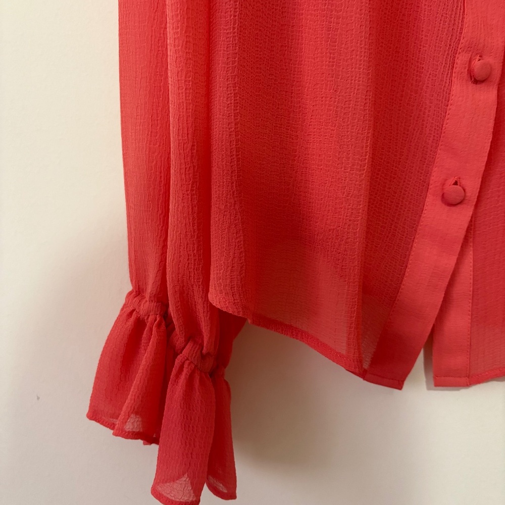 INC Ruffle Button Up Blouse - Picture 3 of 3